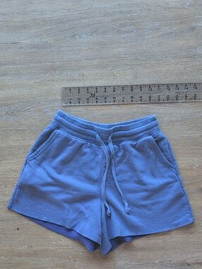 Secret Treasures Light Blue Terry Drawstring Sweat Shorts, xs